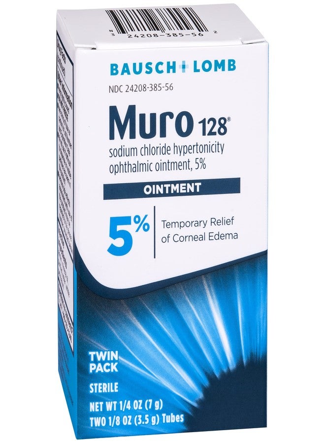 Bausch + Lomb Muro 128 5% Sodium Chloride Hypertonicity Ophthalmic Ointment, from Bausch + Lomb, 2 x 0.125 Oz (7 g Total) - Image 2